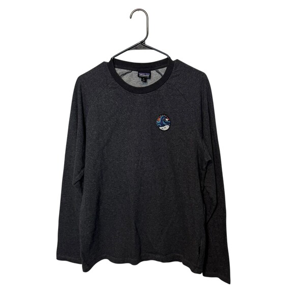 Patagonia Sweatshirt Mens Medium Gray Set Wave Lightweight Crewneck Pullover - Picture 1 of 11